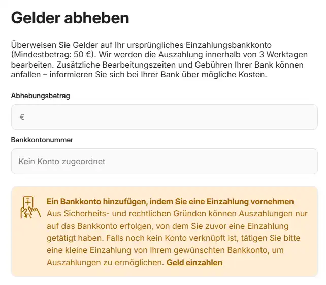 Geld abheben bei Lendermarket